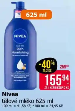 Teta Nivea tělové mléko nabídka