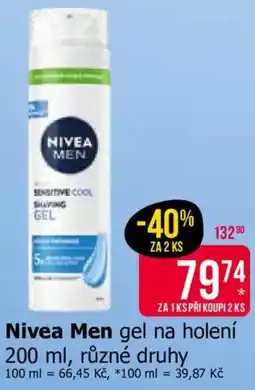 Teta Nivea Men gel na holení nabídka