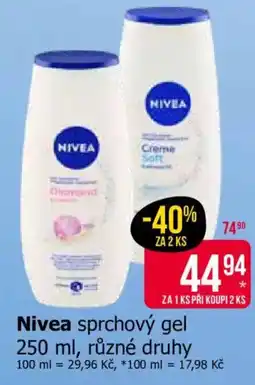 Teta Nivea sprchový gel nabídka