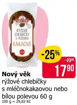 Teta Nový věk rýžové chlebíčky s mléčnokakaovou nebo bílou polevou nabídka