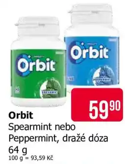 Teta Orbit Spearmint nebo Peppermint nabídka