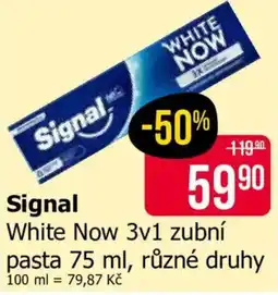 Teta Signal White Now 3v1 zubní pasta nabídka
