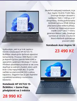 Datart Notebook Acer Aspire 16 nabídka
