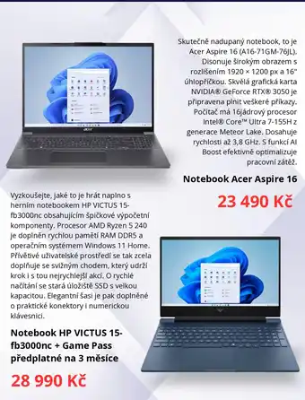 Notebook Acer Aspire 16