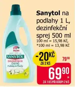 Teta Sanytol na podlahy nabídka
