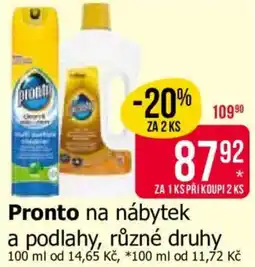 Teta Pronto na nábytek a podlahy, různé druhy nabídka