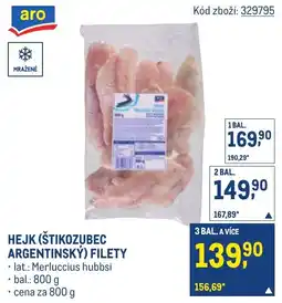 Makro aro hejk štikozubec argentinský filety nabídka