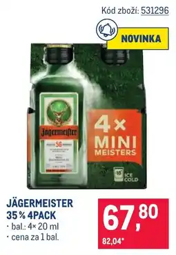 Makro Jägermeister 4pack nabídka