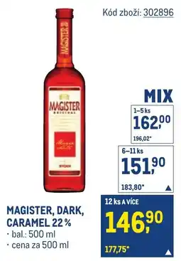 Makro Magister dark caramel 22 % nabídka