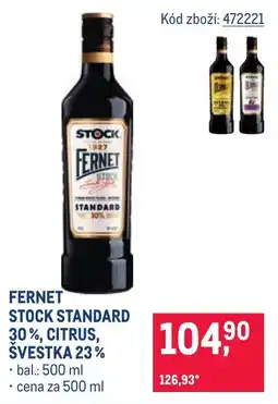 Makro Fernet stock standard nabídka