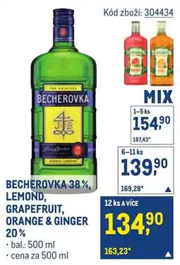 Makro Becherovka lemond, grapefruit, orange & ginger nabídka