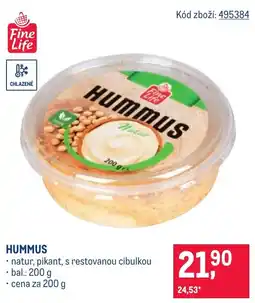 Makro Fine Life Hummus nabídka