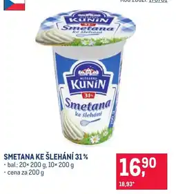 Makro Kunin smetana ke šlehání 31% nabídka