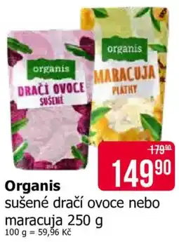 Teta Organis sušené dračí ovoce nebo maracuja nabídka