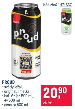 Makro Proud světlý ležák nabídka