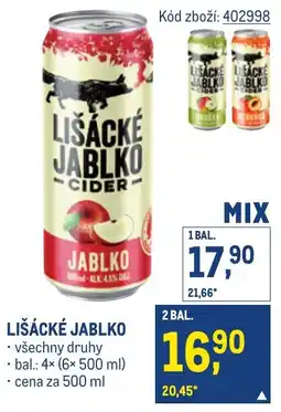 Makro Lišácké jablko cider jablko nabídka