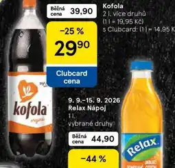 Tesco Kofola nabídka