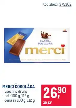 Makro Merci čokoláda nabídka