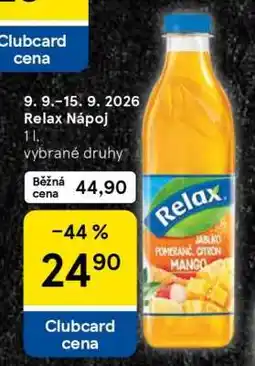 Tesco Relax Nápoj nabídka