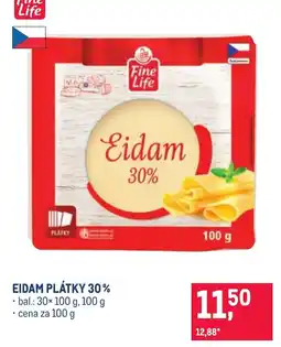 Makro Fine Life Eidam Plátky 30 % nabídka