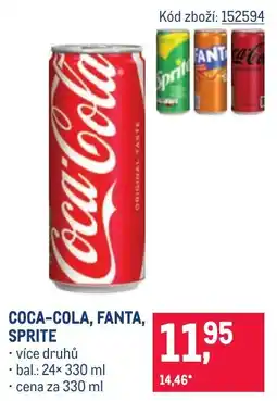 Makro Coca-Cola, Fanta, Sprite nabídka