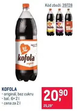 Makro Kofola originál bez cukru nabídka