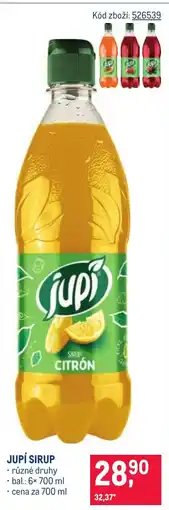 Makro Jupi sirup citrón nabídka