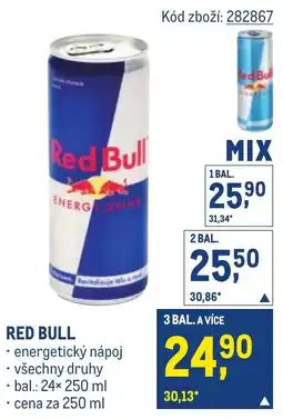 Makro Red Bull energetický nápoj všechny druhy nabídka