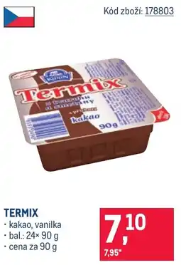 Makro Termix kakao, vanilka nabídka