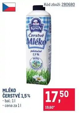 Makro Kunin čerstvé mléko nabídka