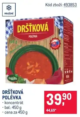 Makro Drštková polévka nabídka