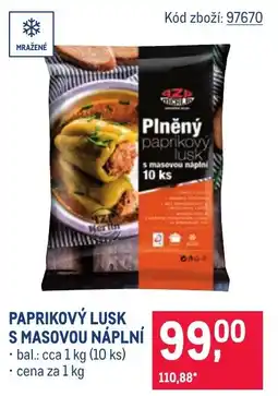 Makro Aze plněný paprikový lusk s masovou náplní nabídka