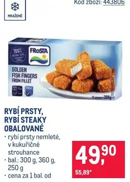 Makro Frosta rybí prsty, rybí steaky obalované nabídka