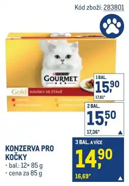 Makro Gourmet konzerva pro kočky nabídka
