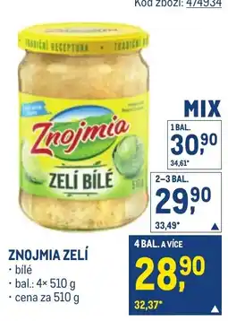 Makro Znojmia zelí bílé nabídka