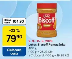 Tesco LOTUS Biscoff pomazánka nabídka