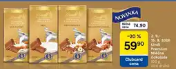 Tesco Lindt Premium Mléčná čokoláda nabídka