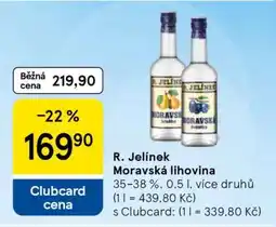 Tesco R. Jelínek Moravská lihovina nabídka