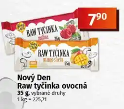 COOP TIP Nový Den Raw tyčinka ovocná nabídka