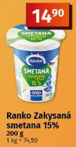 COOP TIP Ranko zakysaná smetana 15% nabídka