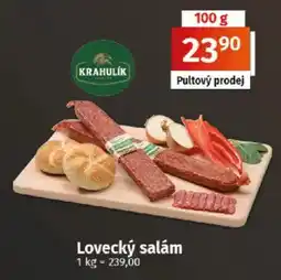 COOP TIP Krahulík lovecký salám nabídka