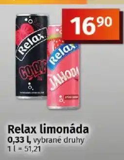 COOP TIP Relax limonáda nabídka