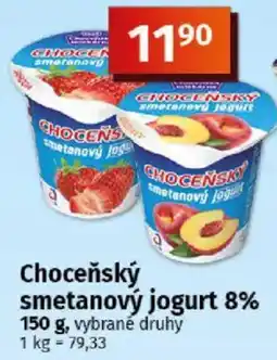 COOP TIP Chocensky smetanovy jogurt nabídka