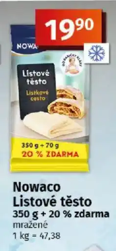 COOP TIP Nowaco Listové těsto nabídka
