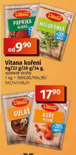 COOP TIP Vitana koření nabídka