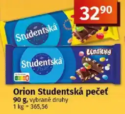 COOP TIP Orion Studentská pečet nabídka