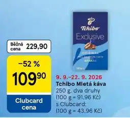 Tesco TCHIBO mletá káva nabídka