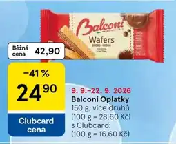 Tesco Balconi oplatky nabídka