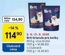 Tesco Brit Granule pro kočky nabídka