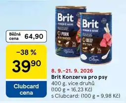 Tesco Brit Konzerva pro psy nabídka